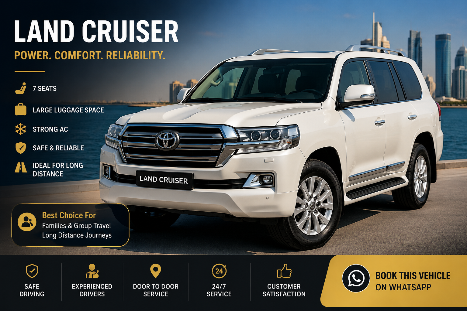 Toyota Land Cruiser taxi service